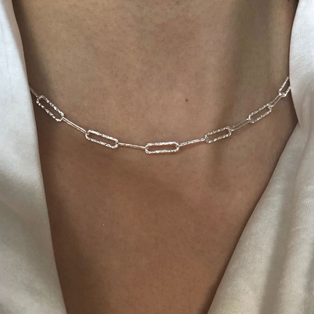 #NEW 925 Sterling Silver Shiny Link Chain Necklace